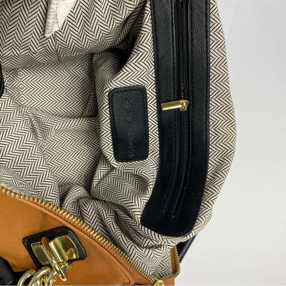 STEVE MADDEN Brown Shoulder Bag Purse Faux Leather - Picture 13 of 15
